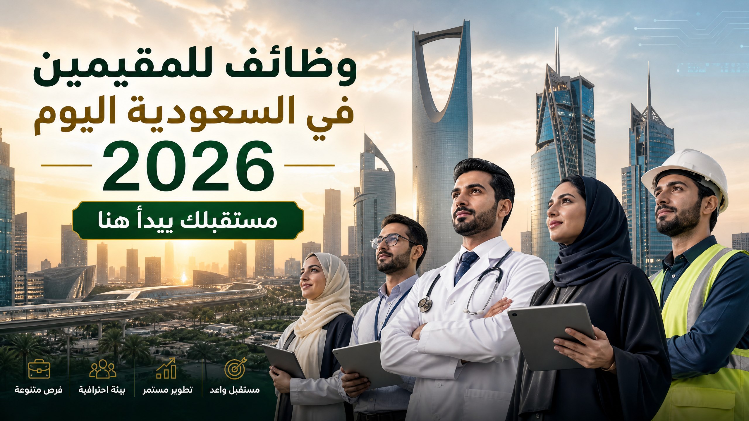 وظائف للمقيمين في السعودية اليوم