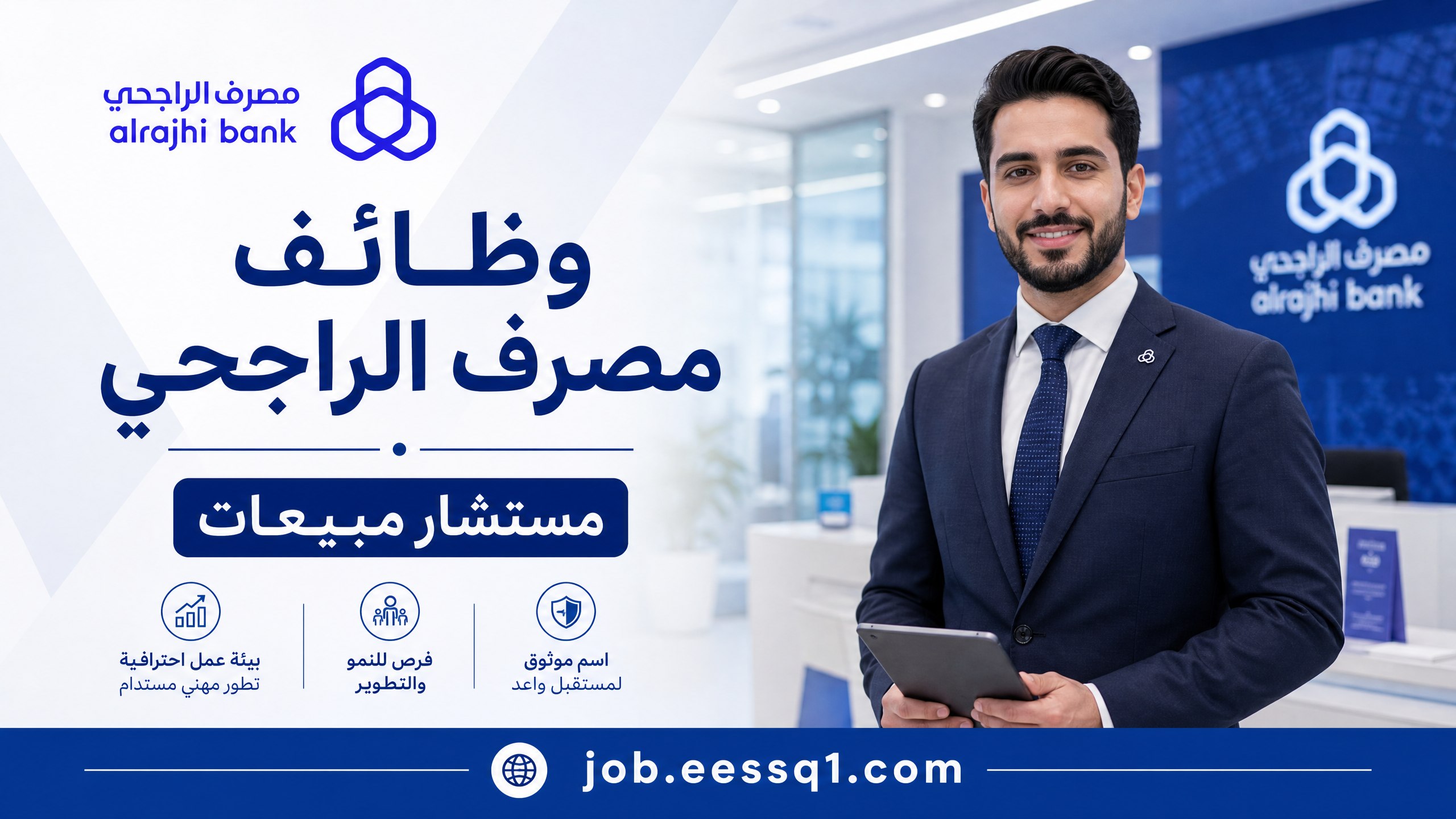 مصرف الراجحي يعلن وظائف مستشار مبيعات بجميع الفروع في المملكة